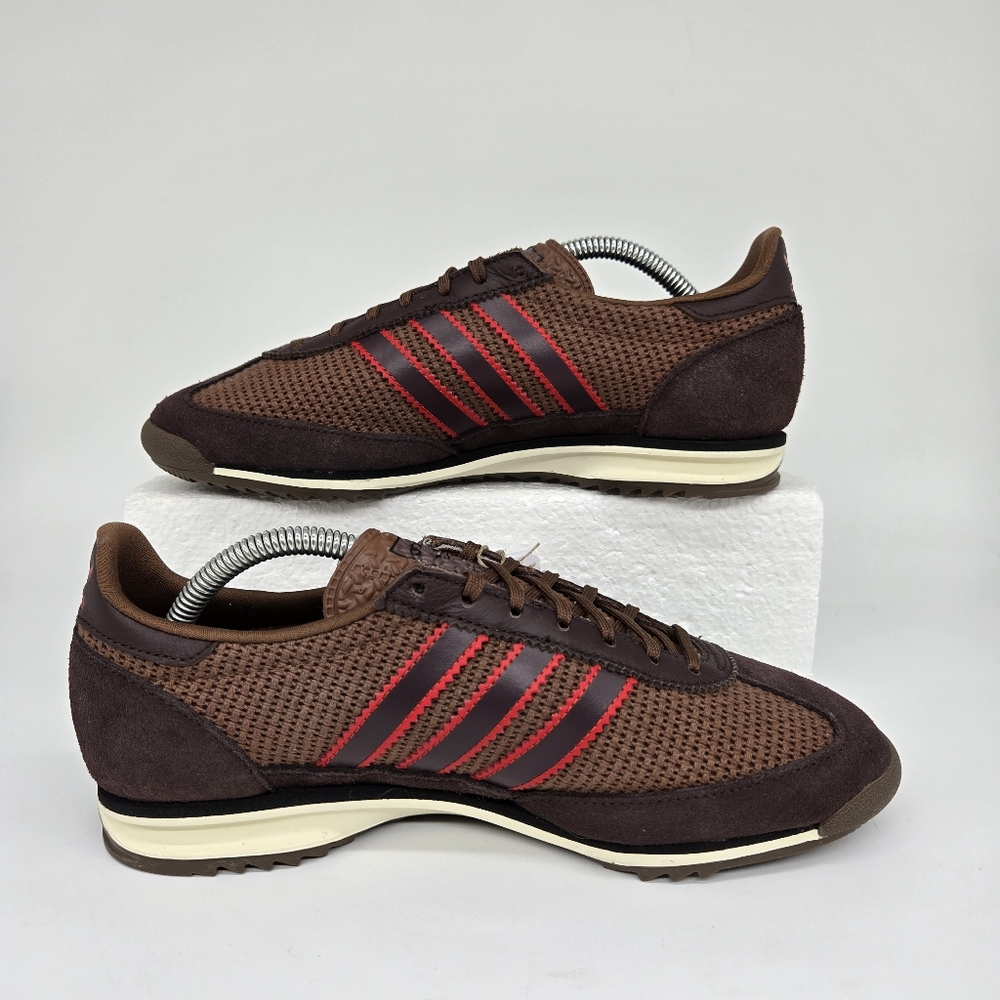 New adidas SL 72 OG Shadow Brown Collegiate Red Women's Shoes Size 11 - Picture 6 of 8